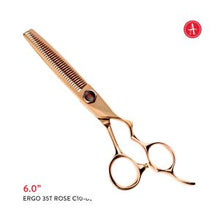 Above-ERGO-Rosegold-thinner 35T Rose Gold No-Line Blending Hair Cutting Shears – 6.0